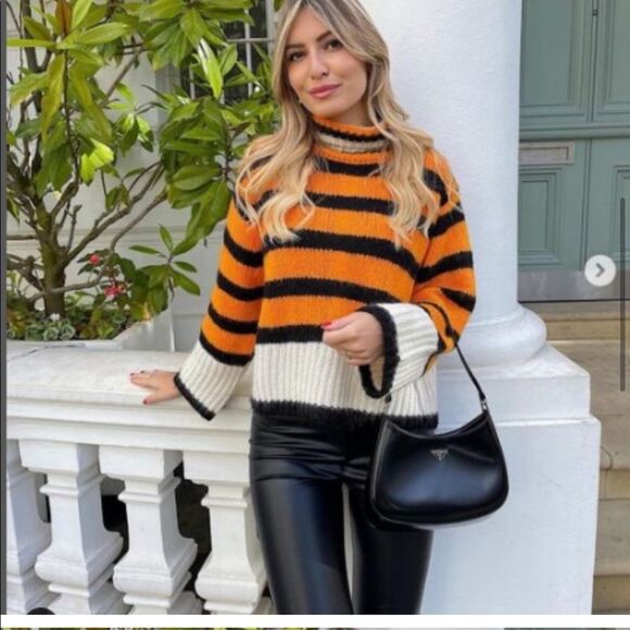 ZARA STRIPED KNIT SWEATER - Picture 10 of 16